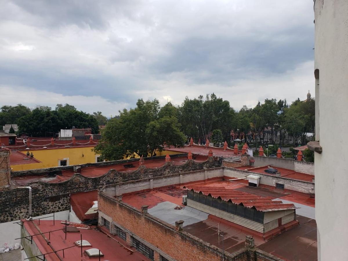 Ferienwohnung Loft Terraza Coyoacan Vista Plaza Kiosco Depa 50M2 Mexiko-Stadt Exterior foto